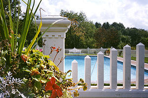 Long Island fence company makes beautiful vinyl fencing for your pool area