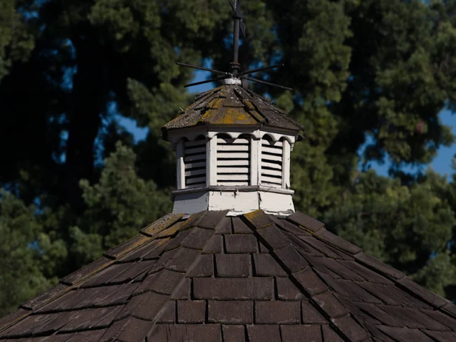 Cupola on a shingled roof